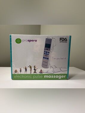 Electronic Pulse Massager - White/Teal